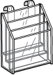 3 tier gridwall brochure holder